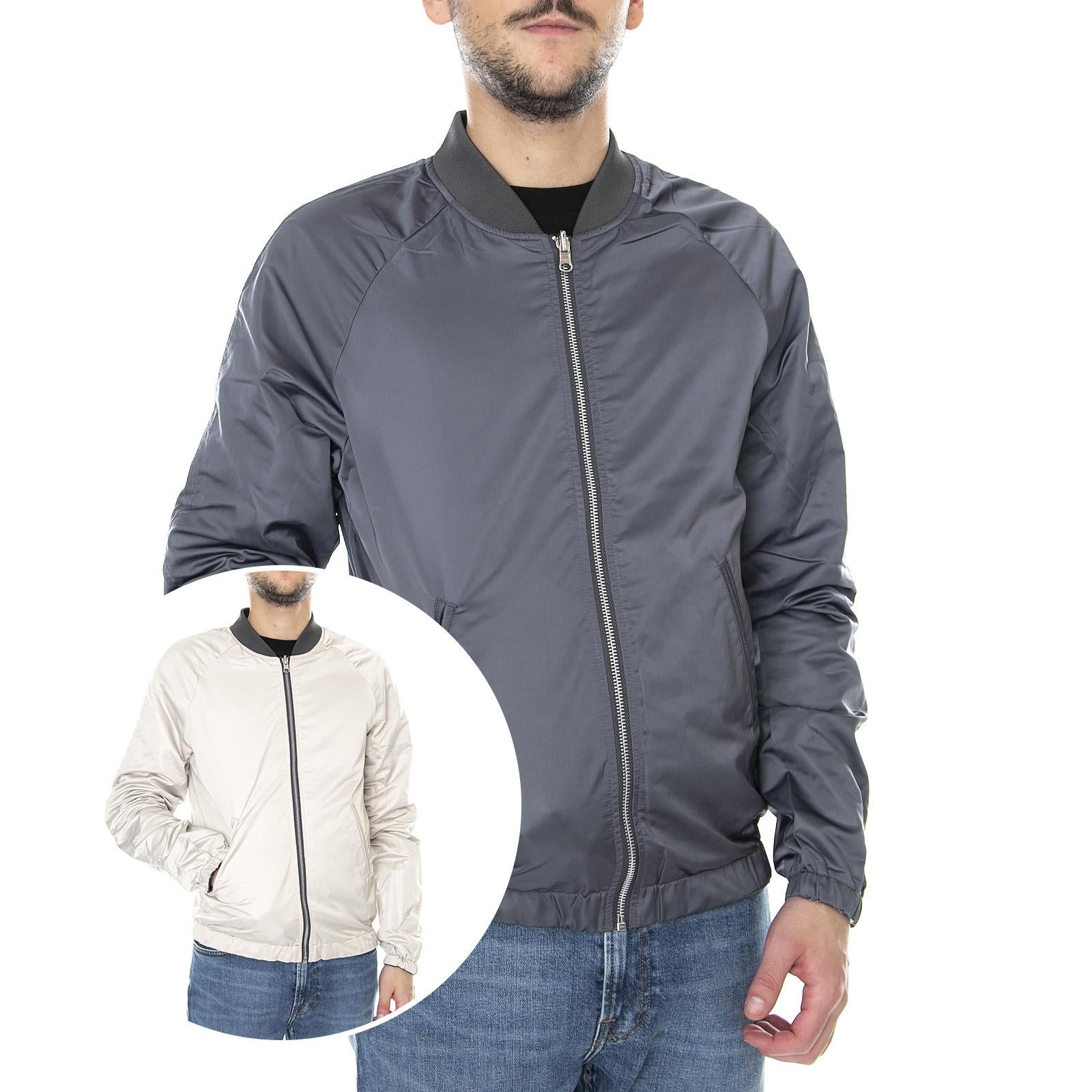 Gustav Reversible Jacket - Grey / White - Giacca Estiva Reversibile Uomo Grigia / Bianca 171025-111-grey  ELVINE 