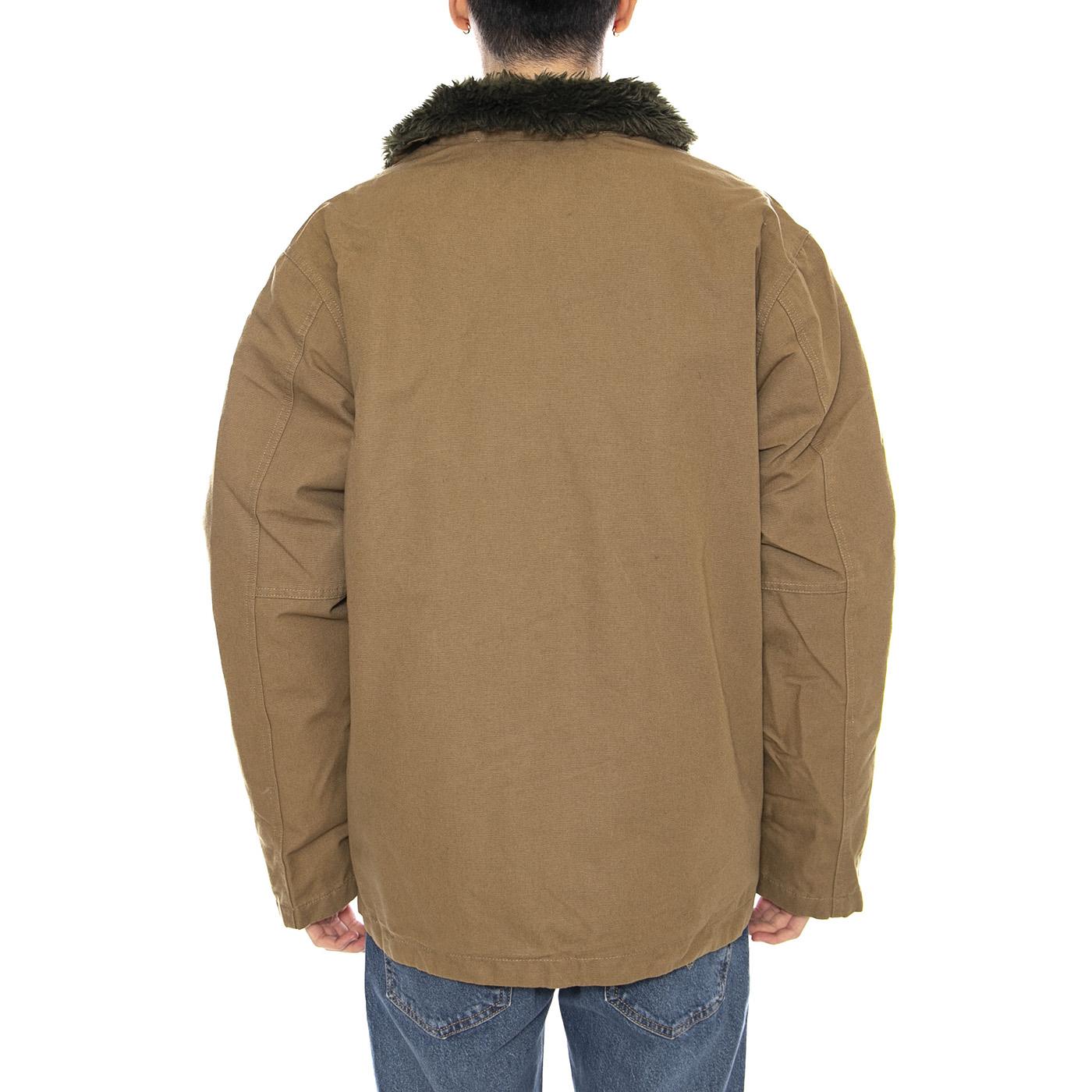 20th Anniversary Mast Jacket -- Giacca Uomo Olive Surplus Marrone 03445 OLVSP BRIXTON 