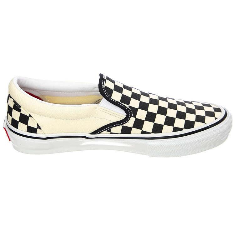 Mens Skate Slip-On Black / Off White Checkerboard Shoes VN0A5FCAAUH1  VANS 