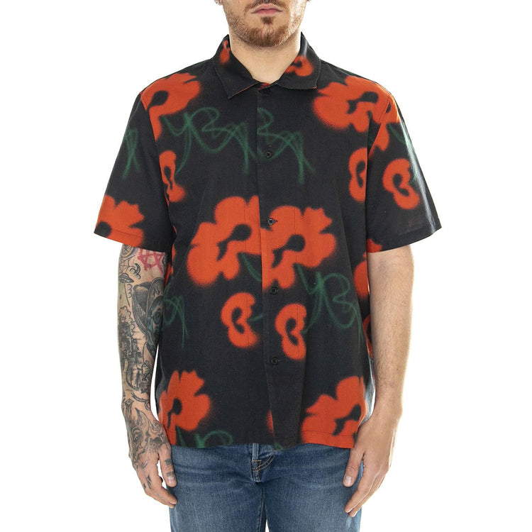 Garden Society Shirt SS Red / Black - Camicia Maniche Corte Uomo Multicolore I033388.60B.67.  EDWIN 