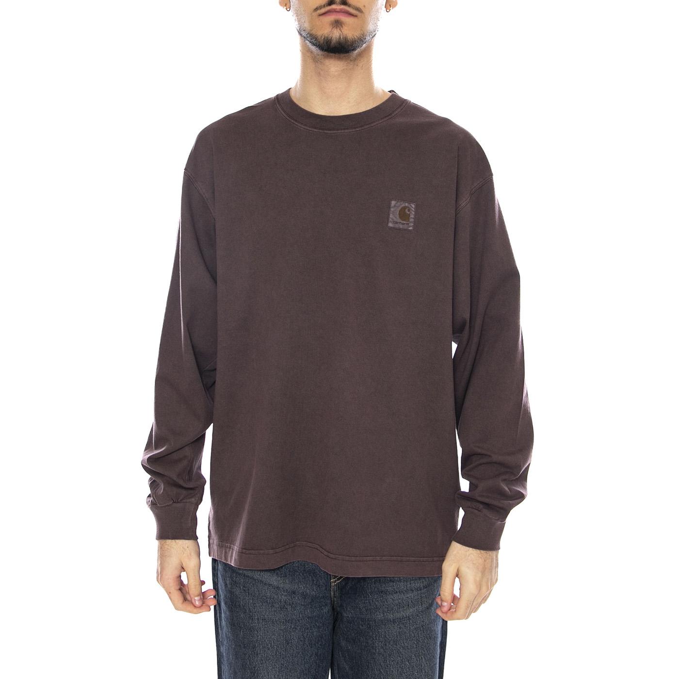 L/S Vista Maglietta -- Maglietta Uomo Palisander Marrone Maniche Lunghe I030779.33HGD . CARHARTT WIP 