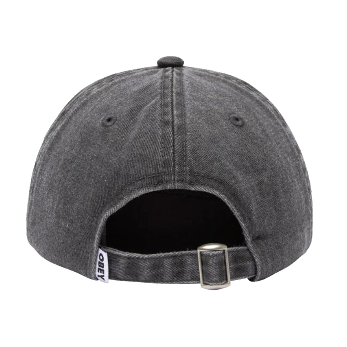 Pigment Mental 6 Panel Strapback Pigment Black - Cappellino con Visiera Nero 100580386-PIGMENT BLACK  OBEY 