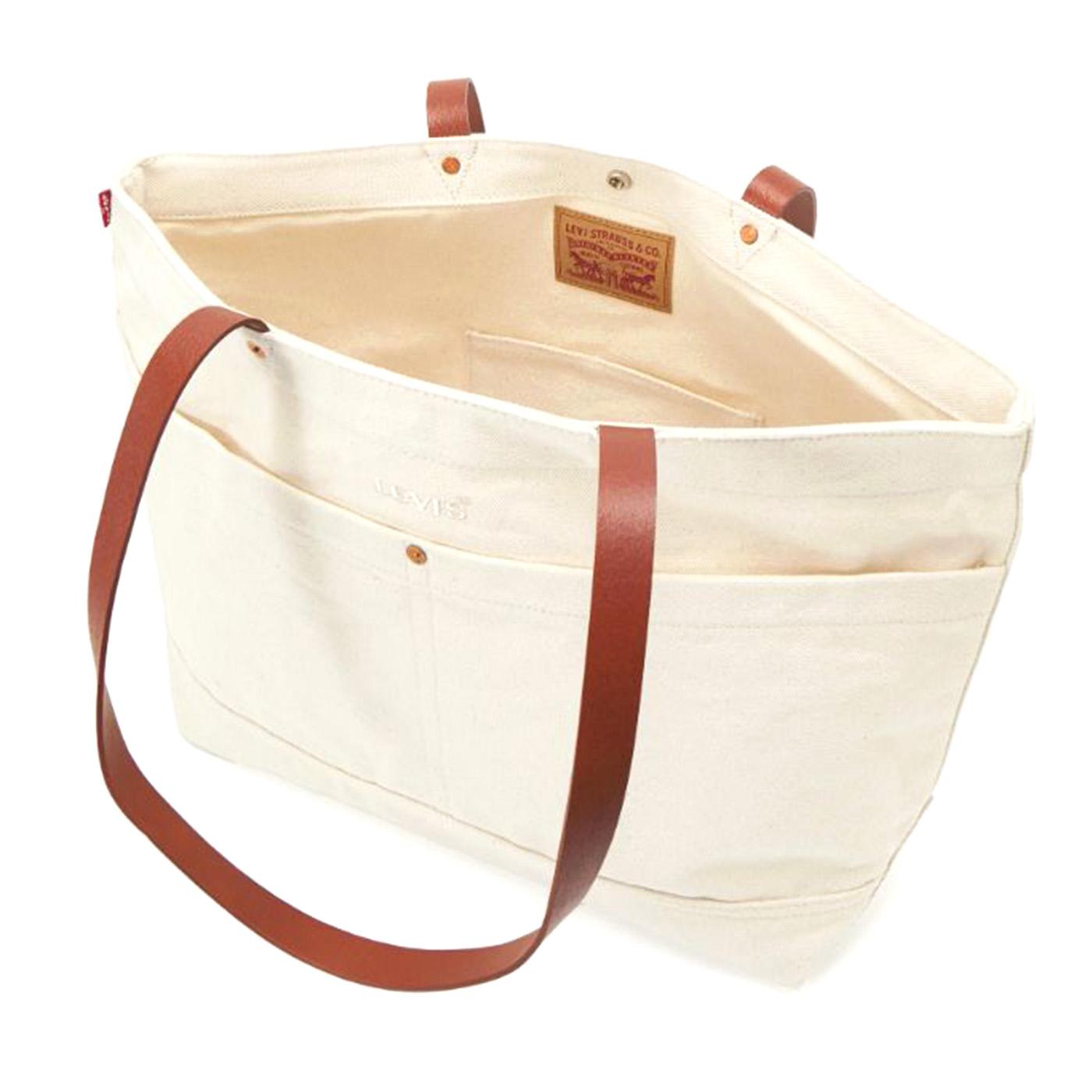 Women's Heritage Tote All Indigo Ecru Black - Borsa Beige D7959-0001  LEVIS 