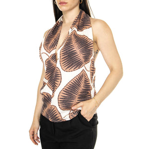 Top halter estampado Calathea Machiato - Top Donna Multicolore 41W/41206  WILD PONY 