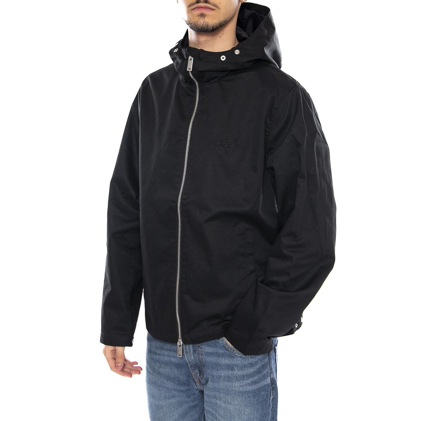 Dan Jacket Black -- Giacca con Cappuccio Uomo Nera I033394.89.99. 89.99 EDWIN 