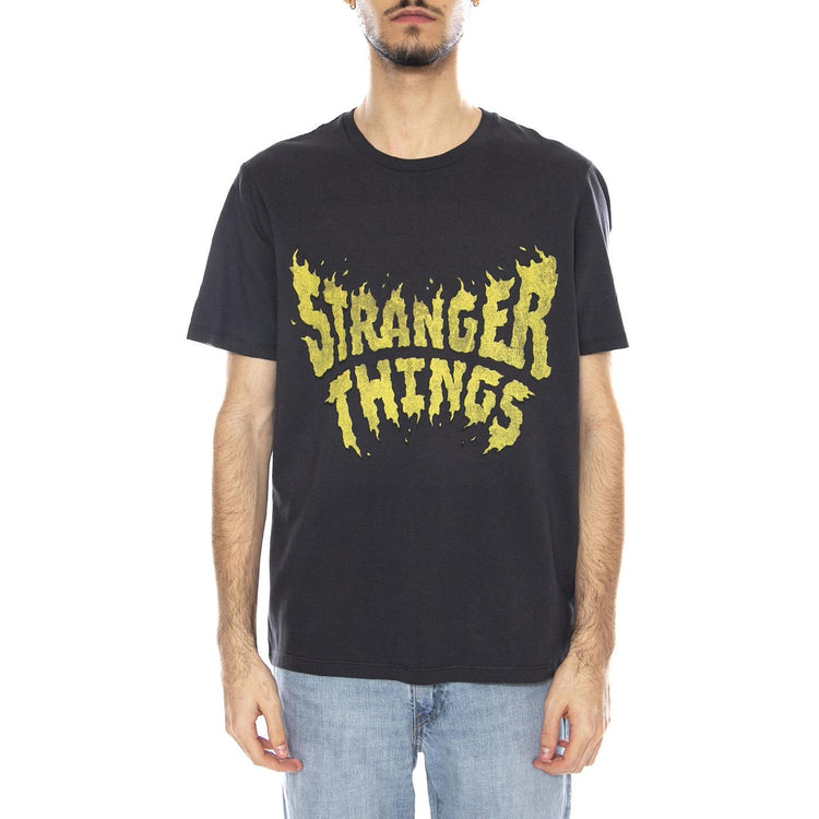Stranger Things Tee Washed Black - Maglietta Girocollo Uomo Nera 112378547 . WRANGLER 