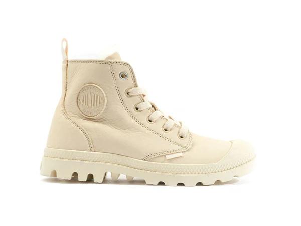 Pampa Hi Zip Wl Sahara - Scarpe Stringate Profilo Alto Donna Beige PAS95982-217-M  PALLADIUM 