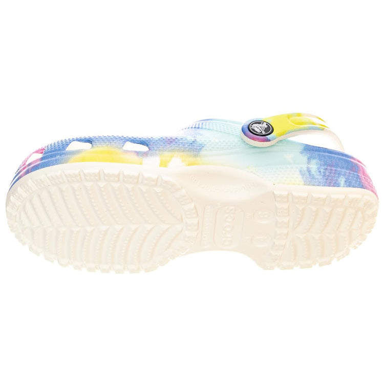 Classic Tie Dye Graphic Clog White / Multi Sandals CR.205453-WHMT  CROCS 