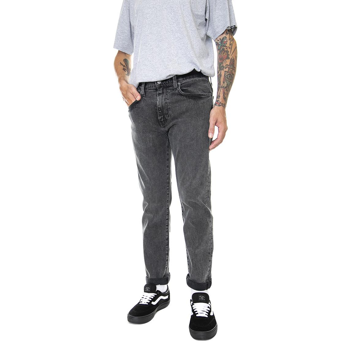 502 Taper Z1595 Dark Black Worn In - Pantaloni Denim Jeans Uomo Grigi 29507-1292  LEVIS 