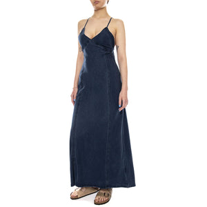 SLIP DRESS FROZEN IN TIME BLUE - Abito Donna Lungo Blu 112378515 BL LEE 