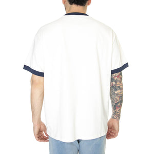 BD X DICKIES Emroidered Ringer Tee Whisper White - Maglietta Girocollo Uomo Bianca DK0A4YCYE921  DICKIES 