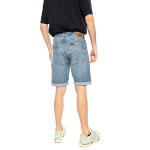 5 Pocket Short Blue - Bermuda Denim Jeans Uomo Blu 112376920 BL LEE 