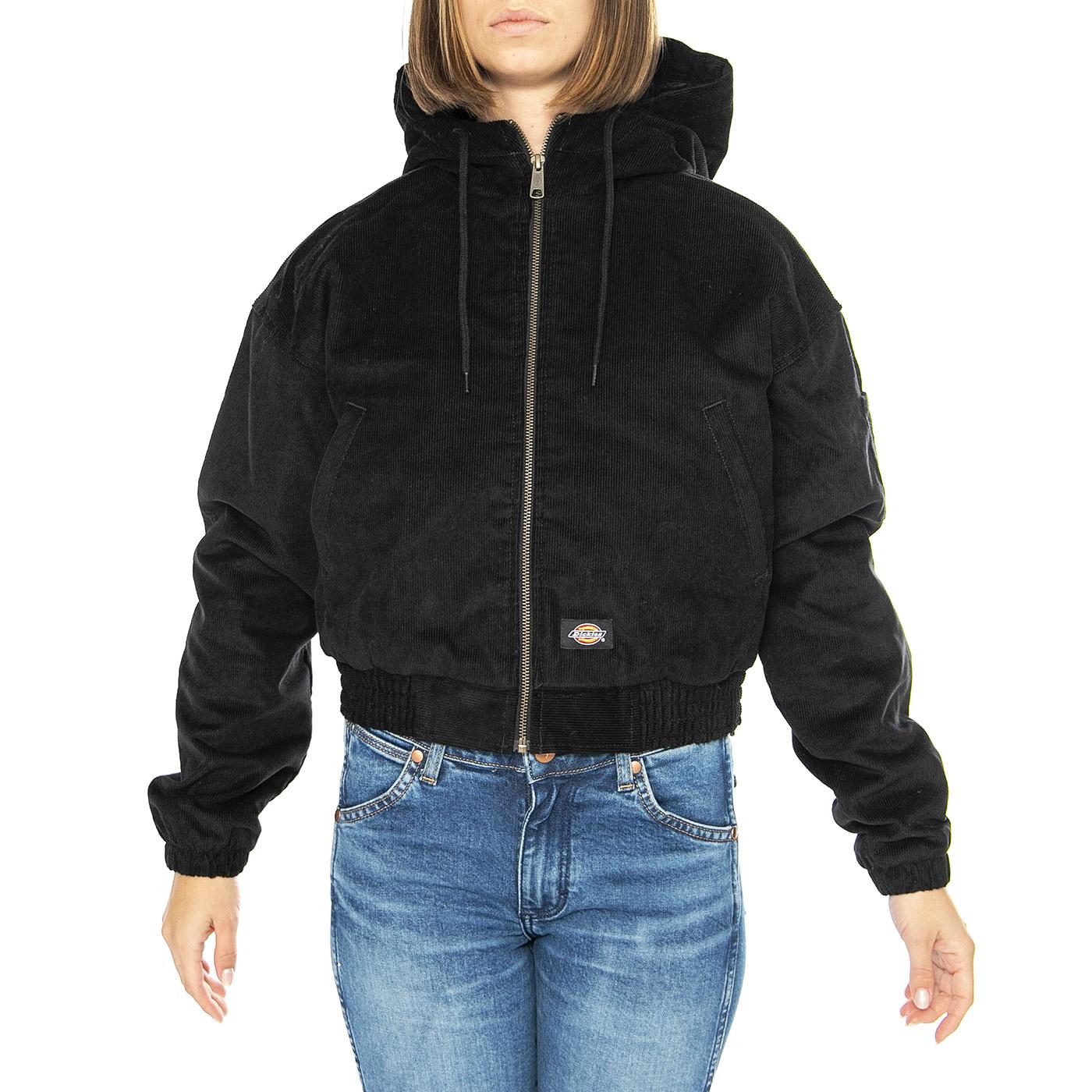 Corduroy Hooded Jacket W Black - Giacca Donna Nera DK0A4Z4HBLK1  DICKIES 