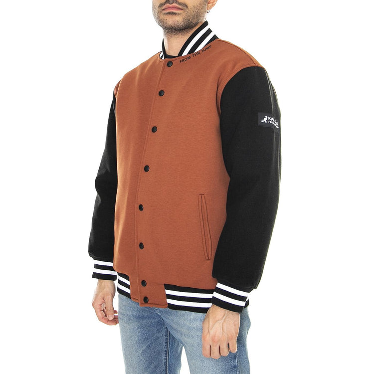 Bomber College Mahogany - Giacca Estiva Uomo Nera / Multi KAF22UBMJ104-132  KANGOL 