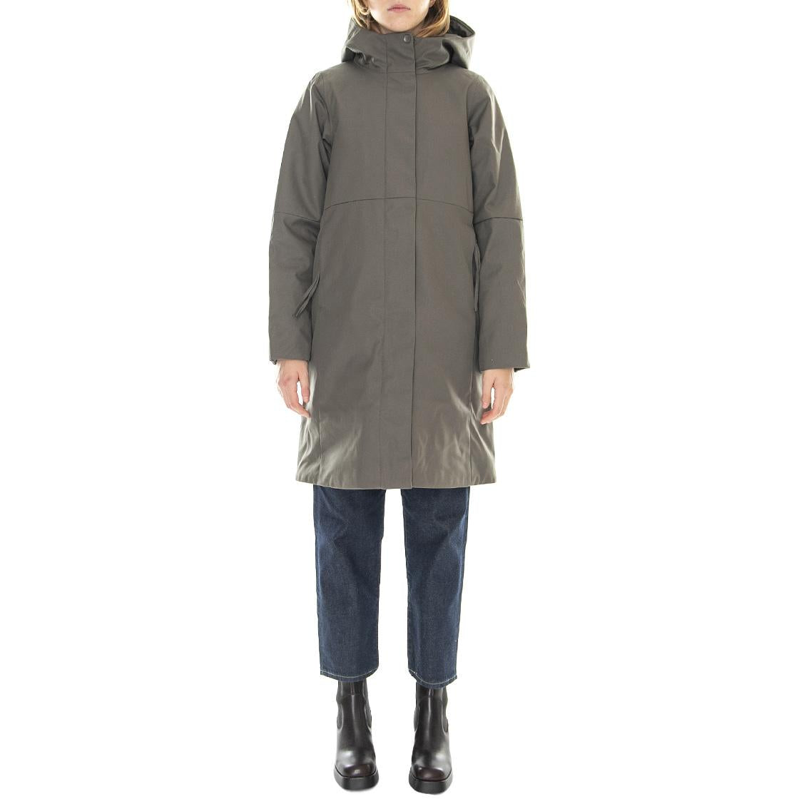 W´s Jacket Elvira Castor Green Smart Cotton Blend - Giacca con Cappuccio Donna Verde 330735-086  ELVINE 