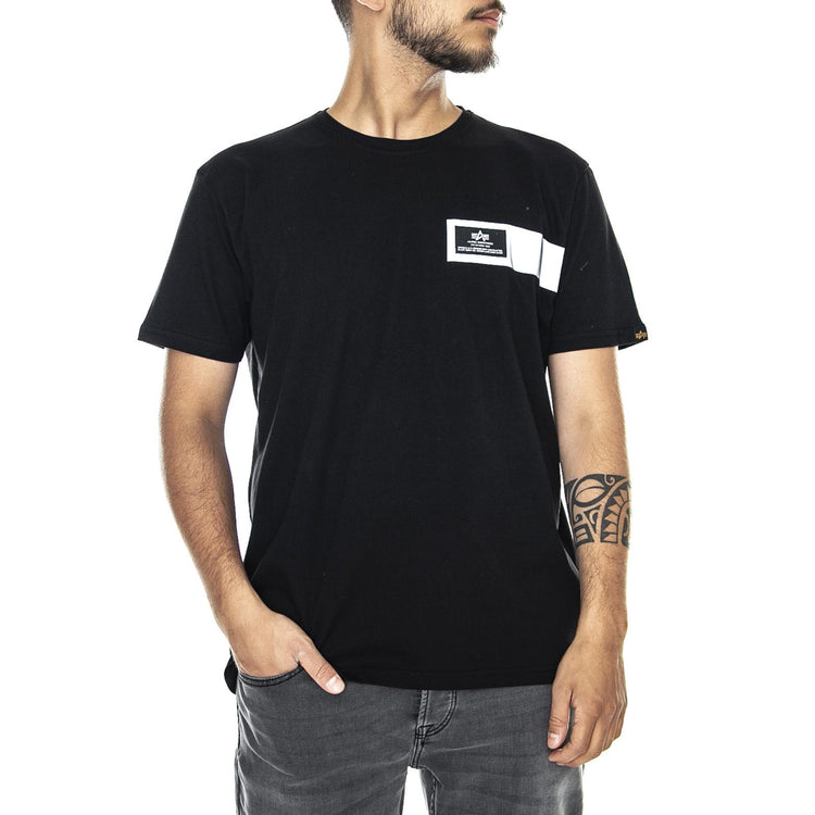 Reflective Stripes - Maglietta Girocollo Uomo Nera 198510-03  ALPHA INDUSTRIES 