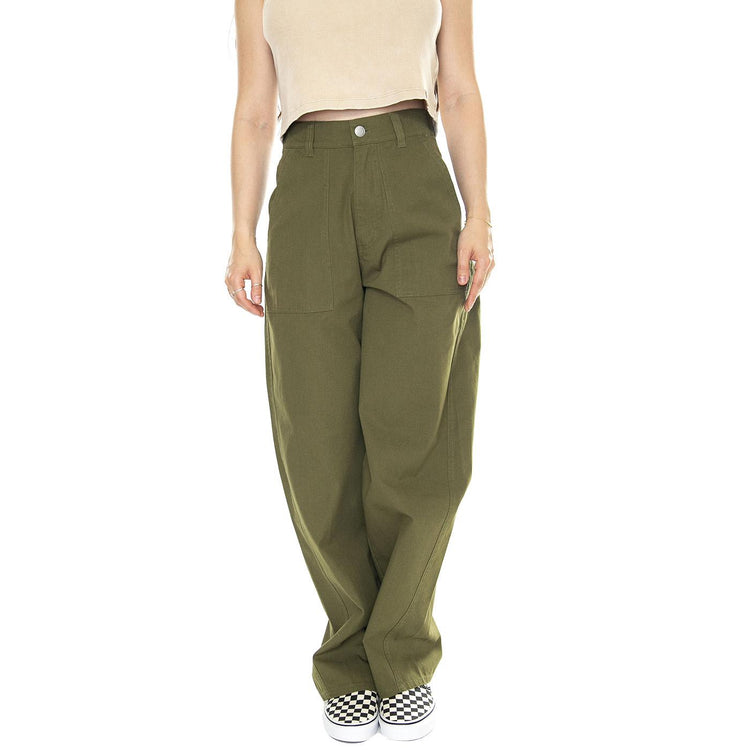 Obey Eugene Utility Pant Moss Green - Pantaloni Donna Verdi 242020108-MGN  OBEY 