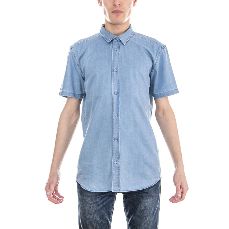 Aleksander Ss Shirt - Light Blue - Camicia Maniche Corte Uomo Blu 161590413-1001  MINIMUM 