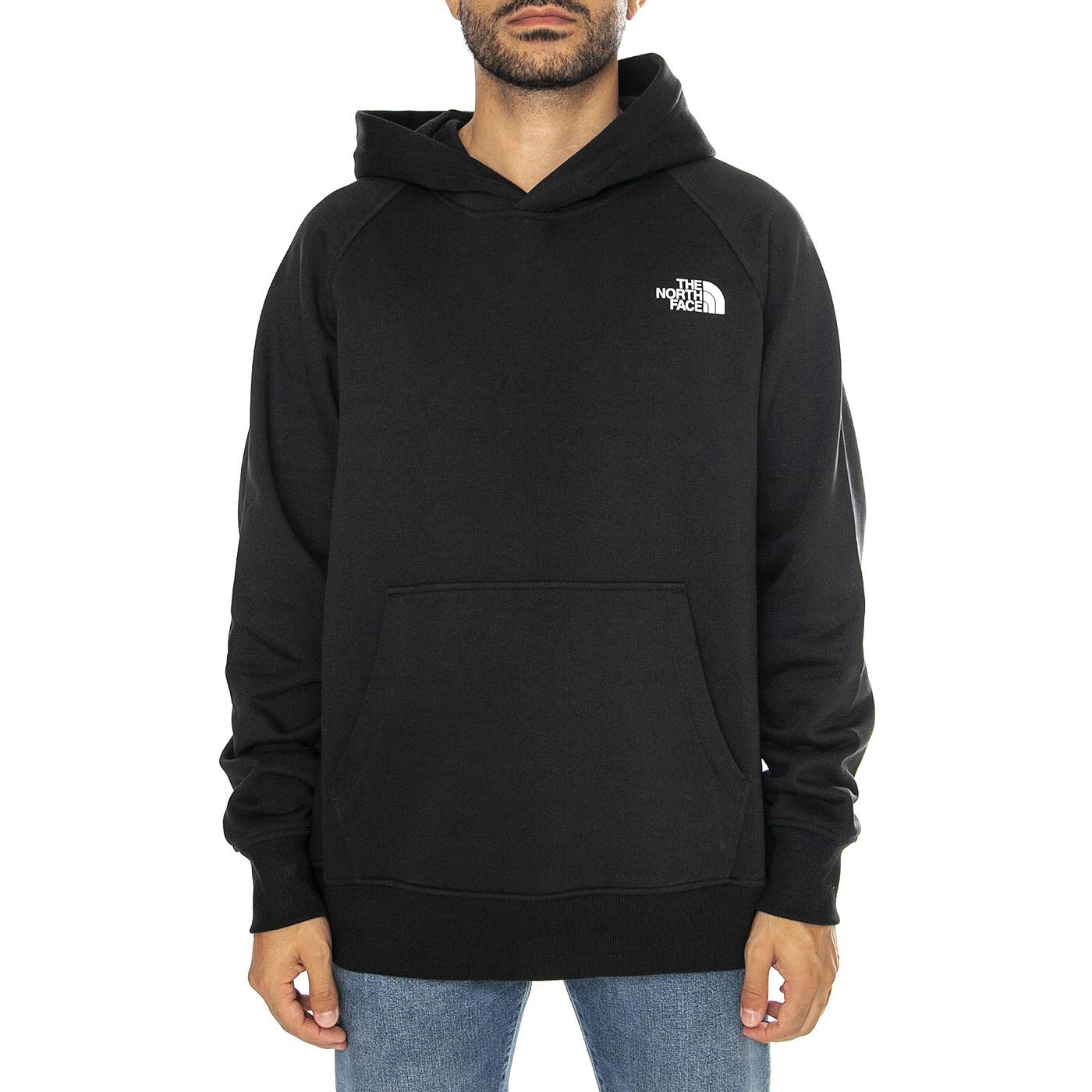 M Raglan Redbox Hoodie TNF Black / TNF White - Felpa con Cappuccio Uomo Nera NF0A89F9KY41  THE NORTH FACE 