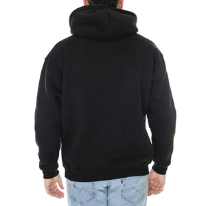 Nos Outline Hoodie Black - Felpa con Cappuccio Uomo Nera W22H-OUTLINE-BLK  USUAL 