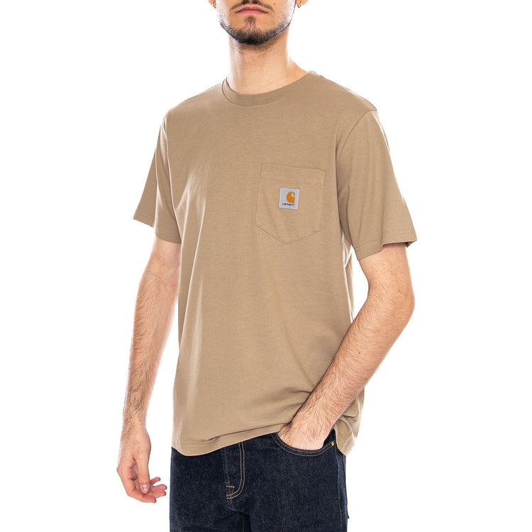 S/S Pocket T-Shirt Iroko - Maglietta Girocollo Uomo Marrone I030434 3IRXX CARHARTT WIP 