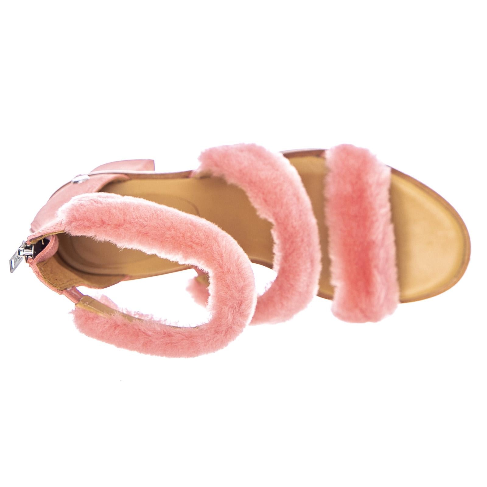 Womens Del Rey Fluff Heel Lantana Pink Sandals UGSDELRFHLN1095489W  UGG 