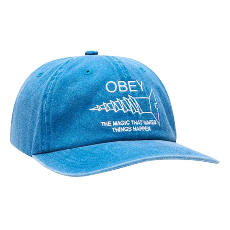 Pigment Things Happen 6 panel Strapback Pigment Blue - Cappellino con Visiera Blu 100580407-BLU  OBEY 
