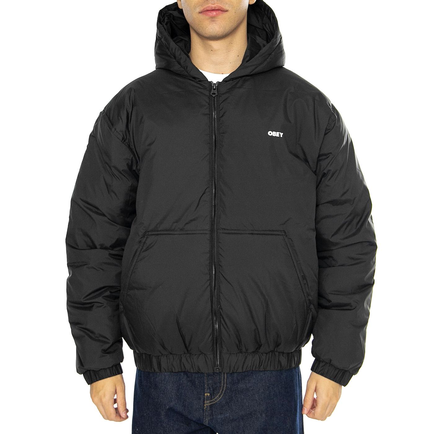 Retreat Hooded Jacket Black - Giacca Uomo Nera 121800547-BLK  OBEY 