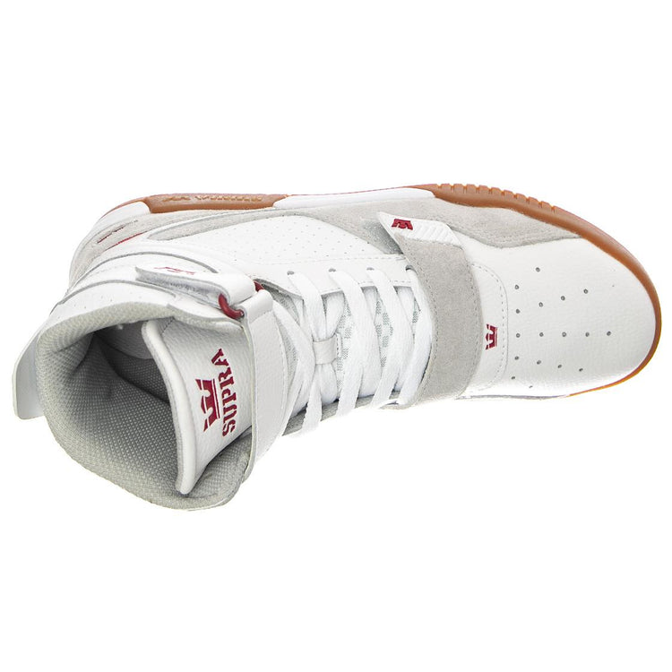 Breaker - Scarpe Stringate Profilo Alto Uomo Bianche / Rosa / Gum BREAKER White/Rose-Gum  SUPRA 