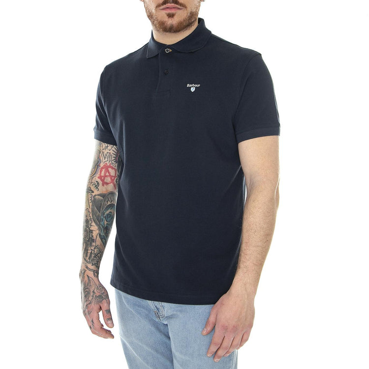Tartan Pique Polo New Navy - Polo Uomo Blu MML0012-NY31-SS23  BARBOUR 