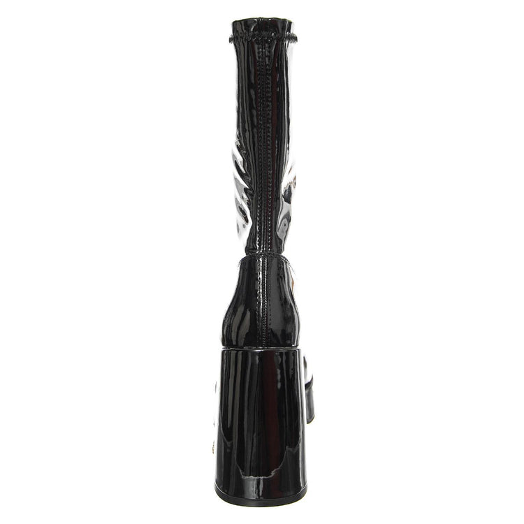 Hedonist Black Stretch Patent PU - Stivali Donna Neri WSSHEDONIST-BLK  WINDSOR SMITH 