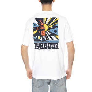 FROME RELAXED GRAPHIC T-SHIRT - Maglietta Girocollo Uomo Bianca MTS1571 WH11 BARBOUR 