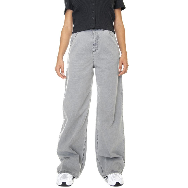 W' Jens Pant Enzian faded - Pantaloni Denim Jeans Donna Grigi I030490-0WJFH  CARHARTT WIP 