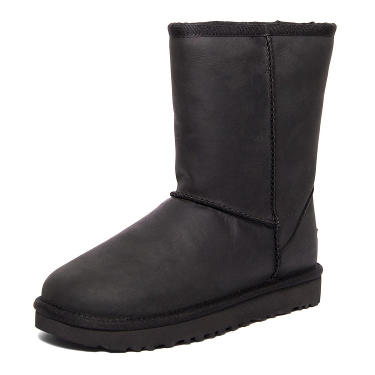 CLASSIC SHORT  LEATHER BLACK WOMEN UGSCLSLEABKW  UGG 