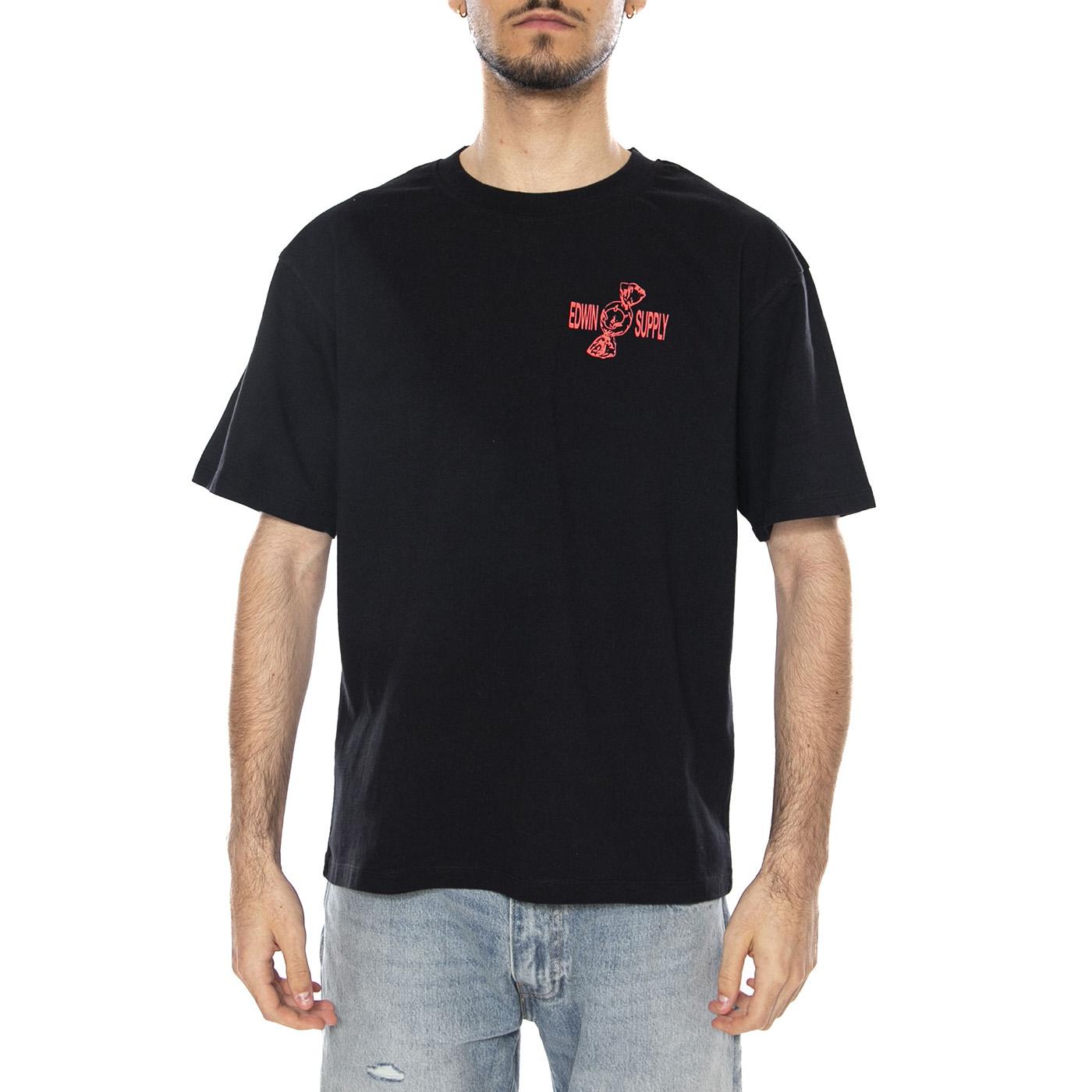 SORRY TOKYO TS - Maglietta Girocollo Uomo Nera I036640.89.67. 89,67 EDWIN 