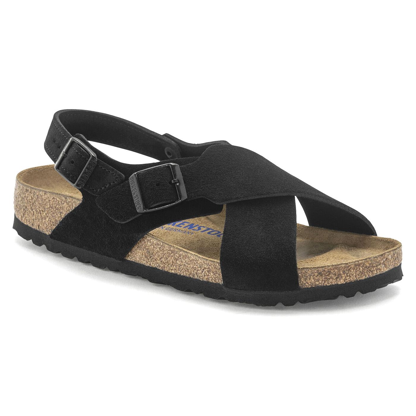 W' Tulum SFB Black Suede Leather - Sandali Donna Neri 1024086  BIRKENSTOCK 