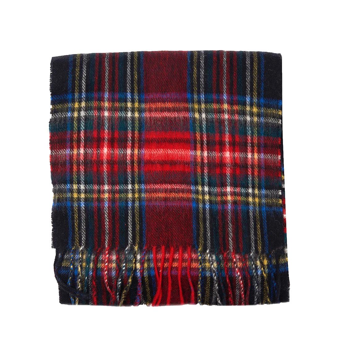 New Check Tartan Scarf Black Stewart - Sciarpa Tartan Multicolore FW22-USC0137-BK71  BARBOUR 