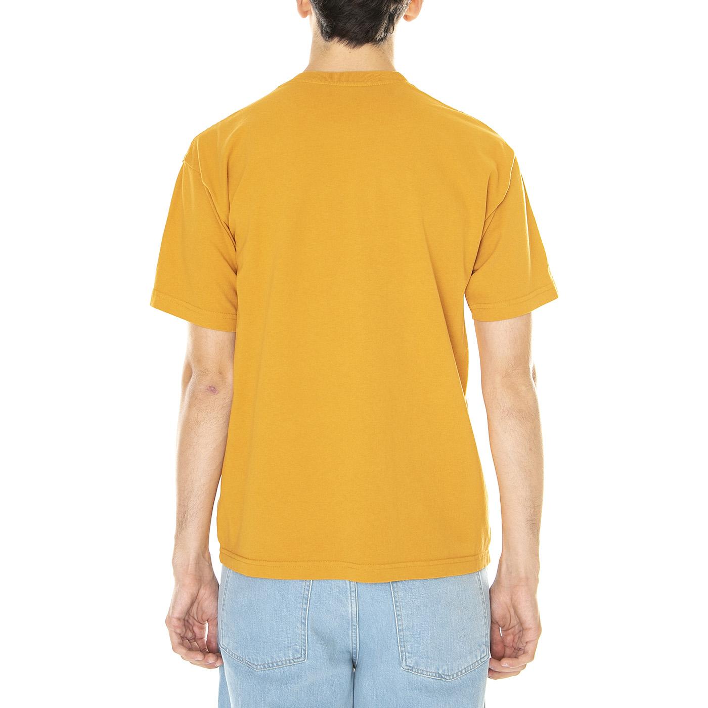 M' Obey Bigfoot Heavyweight Tee Sun Dial - Maglietta Girocollo Uomo Arancione 166913459-SDL  OBEY 