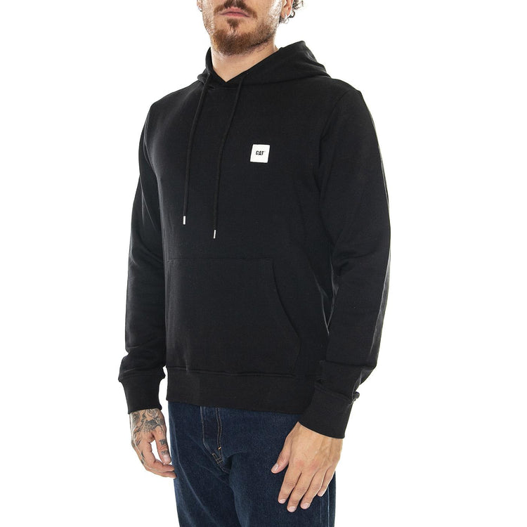 Essential Hoodie - Black - Felpa con Cappuccio Uomo Nera 6050121 10158 CAT 