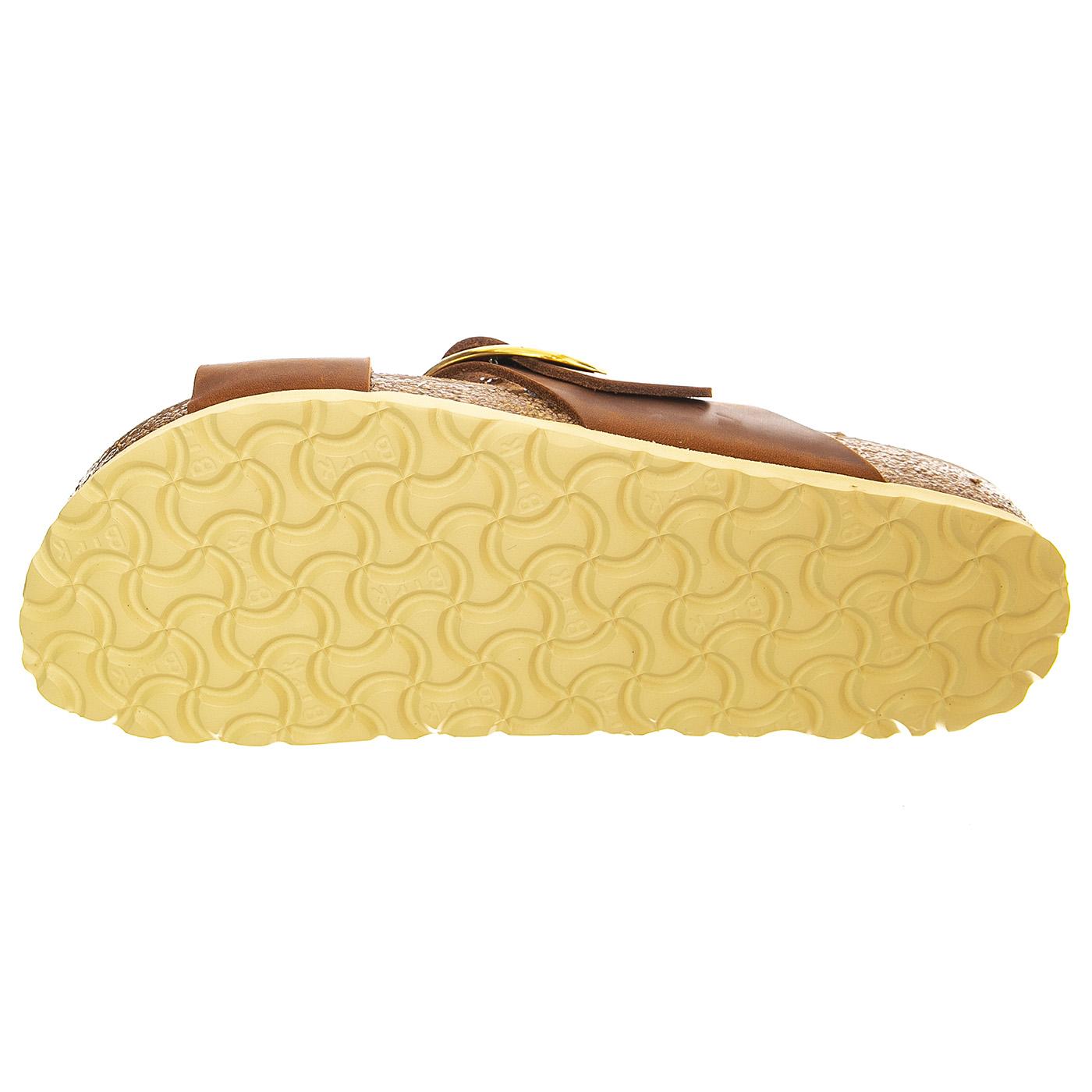 Siena Big Buckle Cognac Oiled Leather - Sandal Donna Marroni 1020165  BIRKENSTOCK 