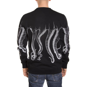 WHITE OCTOPUS OUTLINE CREWNECK BLACK ESTERNO 76227_4  OCTOPUS 
