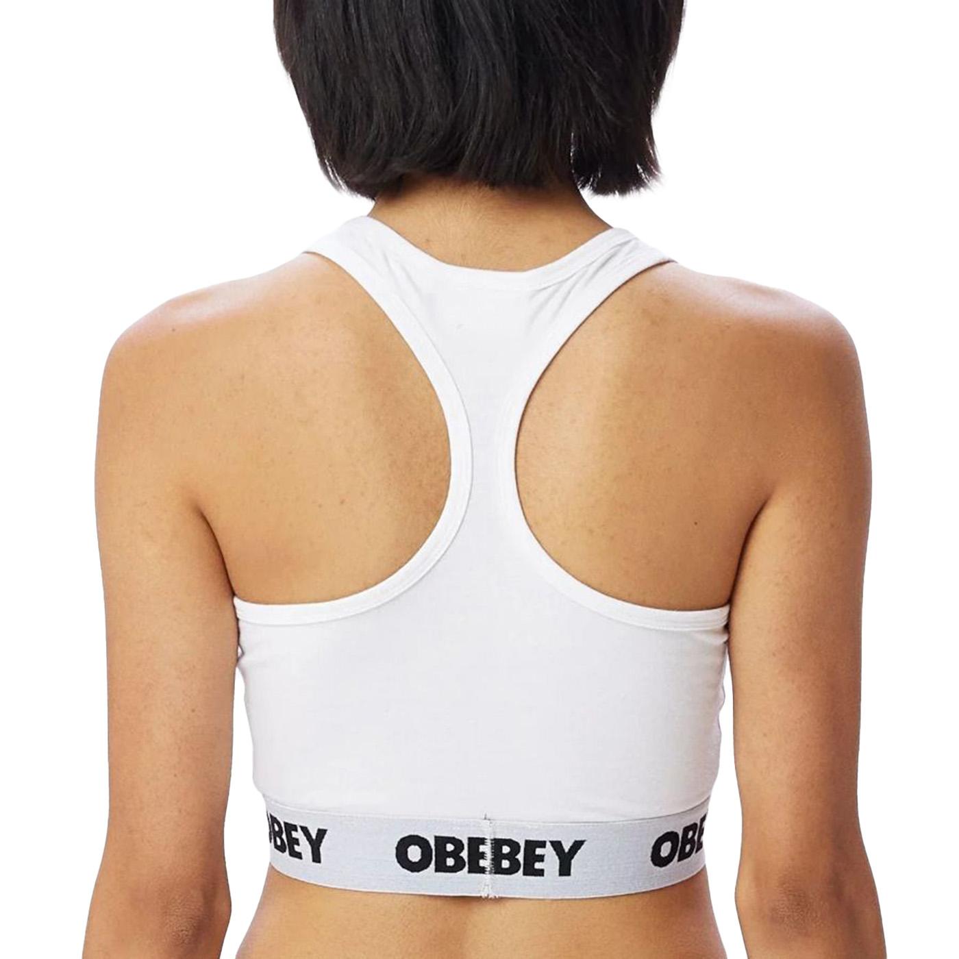 Obey Bralette White - Canotta Cropped Donna Bianca 231170030-WHT  OBEY 