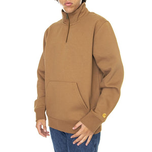 Chase Neck Zip Sweat Hamilton Brown / Gold - Felpa Collo Alto Uomo Marrone I027038-00YXX  CARHARTT WIP 
