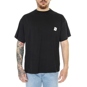 Oversized Cat Label T-Shirt Black - Maglietta Girocollo Uomo Nera 6010078-10158  CAT 