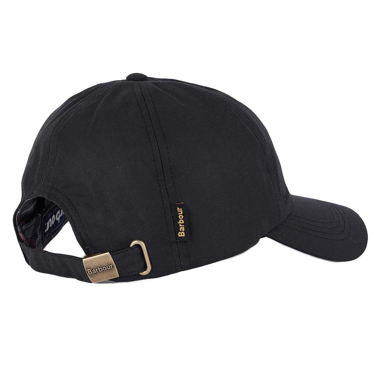 Wax Sports Cap Black Classic - Cappellino con Visiera Nero FW22-MHA0005-BK91 . BARBOUR 