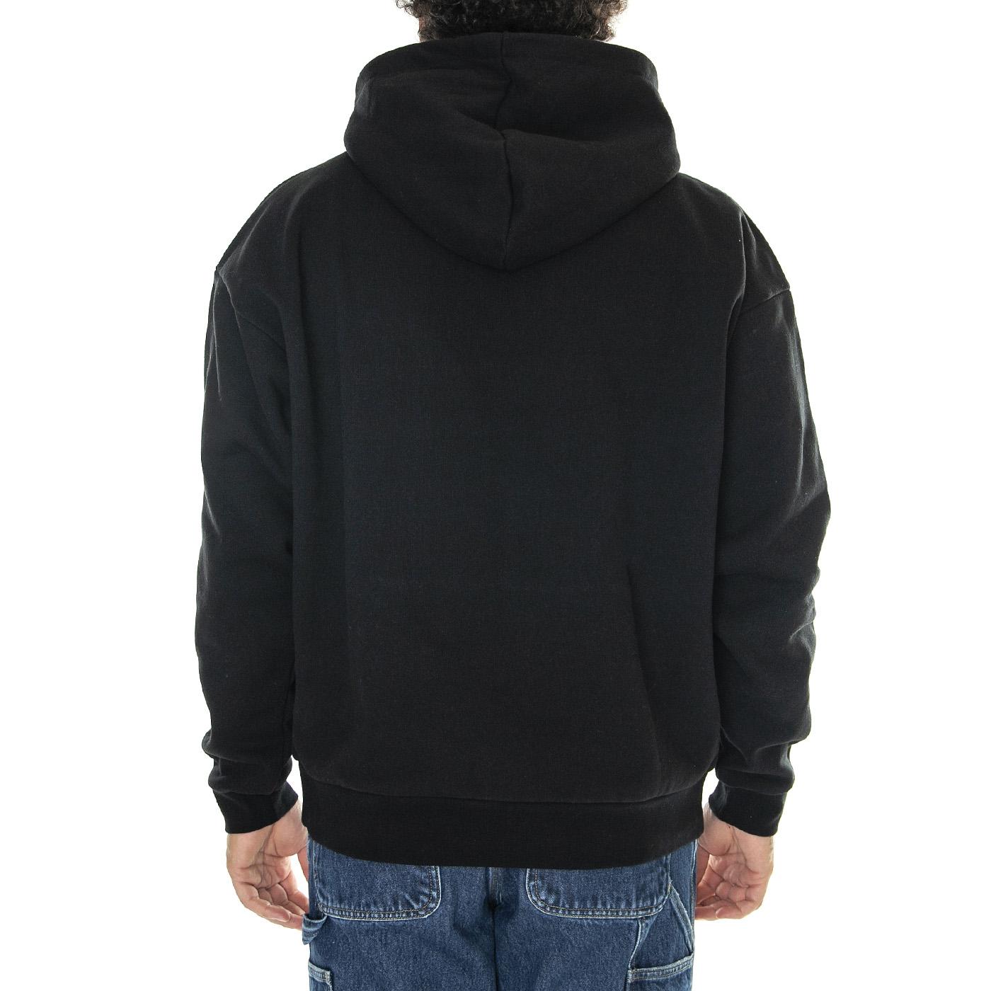 Icon Extra Heavy Hood II Fleece Black - Felpa con Cappuccio Uomo Nera 112470196-BLK  OBEY 