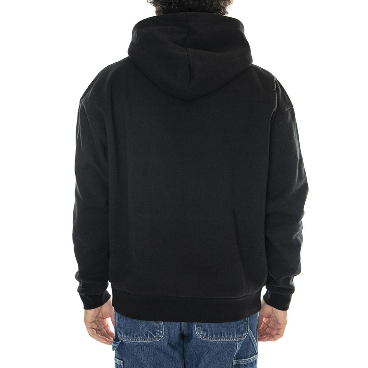 Icon Extra Heavy Hood II Fleece Black - Felpa con Cappuccio Uomo Nera 112470196-BLK  OBEY 