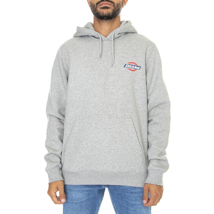 Ruston Hoodie Grey Melange - Felpa con Cappuccio Uomo Grigia DK0A4XAHGYM1  DICKIES 