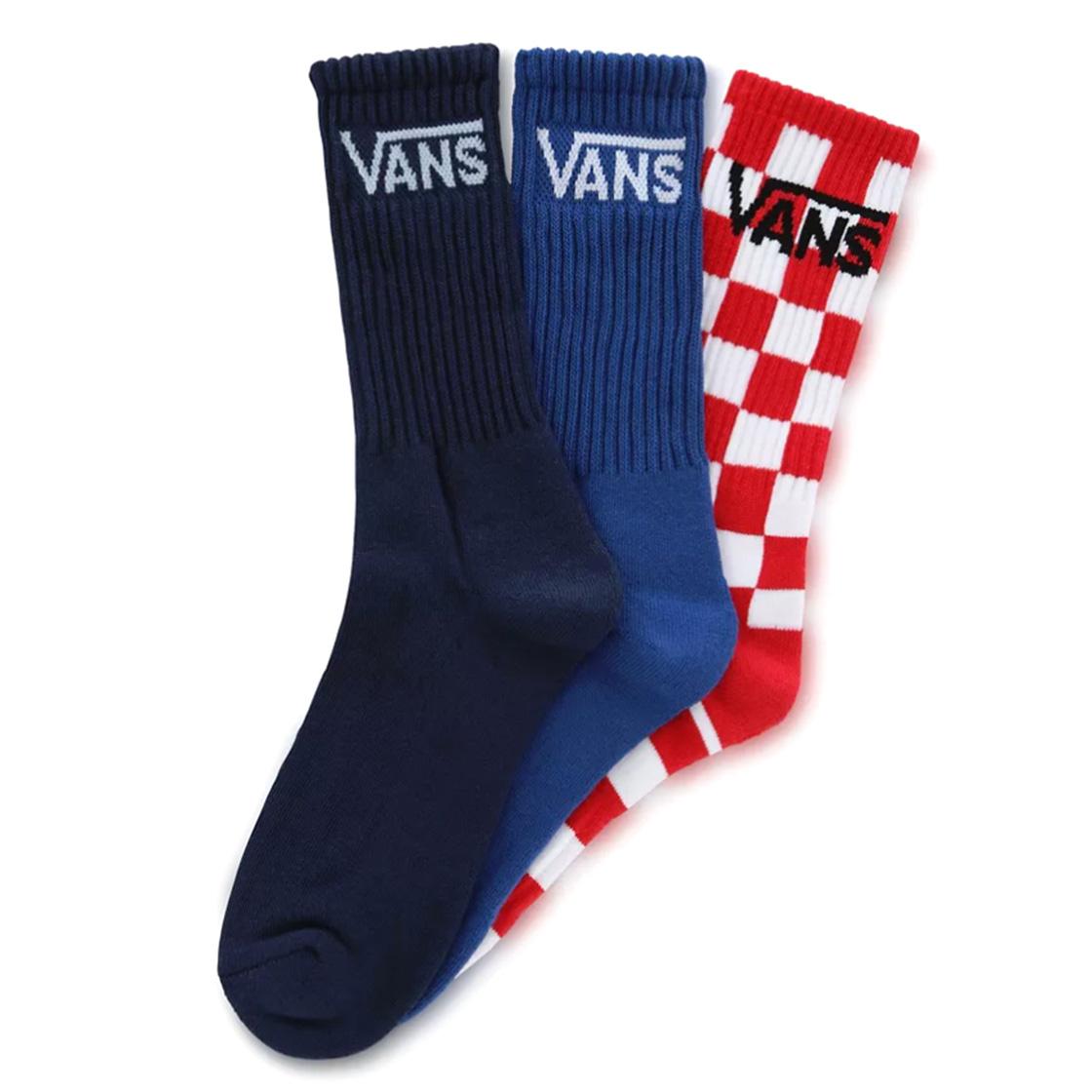 By Classic Crew (1-6, 3PK) True Blue - Set da Tre Paia di Calzini Multicolore VN000XNQ7WM1  VANS 