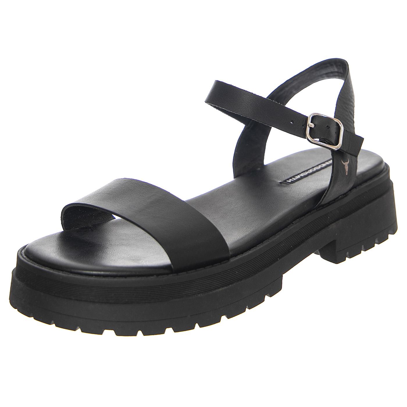 W' Linger Black Pigment Sandals - Sandali Donna Neri WSSLINGER-BLK  WINDSOR SMITH 